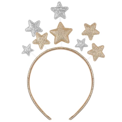 SEWACC Pentagramm-Stirnband Für Weihnachten Goldener Haarreif Für Die Feiertagsparty-Dekoration 21 9 X 14 9 Cm von SEWACC