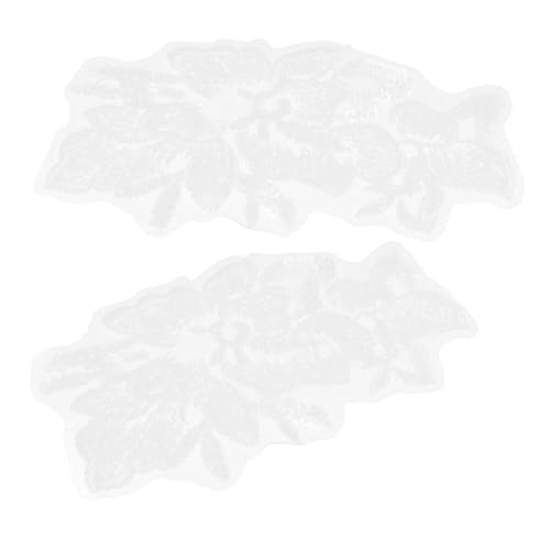 SEWACC Perlenstickerei Blumen Patches zum Aufnähen Weiße Blumen Applikationen für Kleidung und Taschen Reparierende und Dekorative Textilflicken Leicht und Kompakt für Erwachsene und DIY von SEWACC