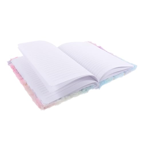 SEWACC Plüsch Notizbuch mit Flauschigem Einband Cartoon Design Kuscheliges Tagebuch für Schüler Studenten und Büro Niedliches Schreibwaren Notizheft für Planer und Tagebuchführung von SEWACC