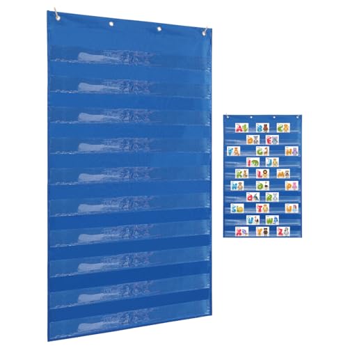 SEWACC Pocket Chart, hängende Aufbewahrungstasche, Wandtaschen-Organizer für Klassenzimmer, Blau, 112 x 70 cm SEWACC Pocket Chart, hängende Aufbewahrungstasche, Wandtaschen-Organizer für Klassenzimmer, Blau, 112 x 70 cm von SEWACC