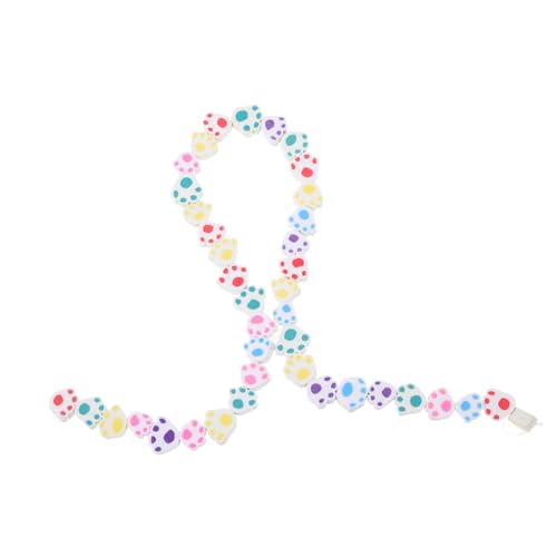 SEWACC Polymer Clay Perlen Bunte Spacer Perlen DIY Schmuckzubehör für Armbänder Halsketten Ohrringe Fußabdruck Sichere Geruchsfreie Bastelperlen im Aufbewahrungsbox von SEWACC
