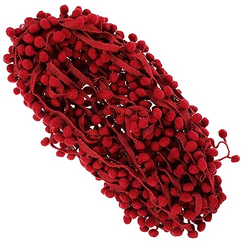 SEWACC Pomponborte Bordüre Breit Weinrote Pompons Strapazierfähiger Leichter Fransenbesatz für Vorhang DIY Bekleidung Kleidung Dekoration Accessoires SEWACC Pomponborte Bordüre Breit Weinrote Pompons Strapazierfähiger Leichter Fransenbesatz für Vorhang DIY Bekleidung Kleidung Dekoration Accessoires von SEWACC