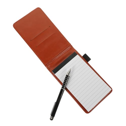 SEWACC Praktisches Notizbuch mit Metallstift und Linierte Blätter Handlich Pu material für Büro Reisen und Tägliche Notizen Kleines Memo Pad für Unterwegs von SEWACC