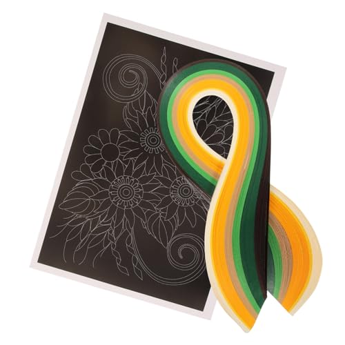 SEWACC Quilling Materialset mit Bunten Papierstreifen Teilig für DIY Handwerk Basteln für Erwachsene Leicht Kompakt für Blumen und Dekorationsprojekte von SEWACC