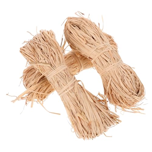 SEWACC Raffia Bastband Naturbast Geschenkband zum Basteln und Dekorieren Bündel Raffiabast für Blumensträuße DIY Verpackung Korbflechten und Heimdeko Vielseitige Bastelmaterialien von SEWACC