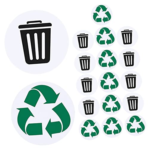 SEWACC Recycling Sticker Set für Mülleimer Etiketten zur Abfalltrennung Selbstklebende Labels für Zuhause Büro Plätze von SEWACC