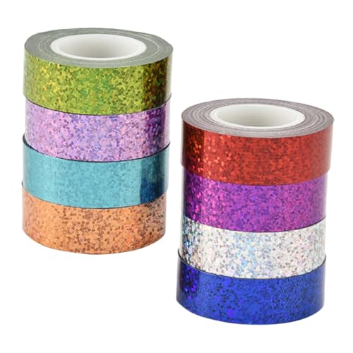 SEWACC Reflektierendes Glitzer klebeband Farben Hochklebend Holografisch Dekoratives Masking Tape Für DIY Bastelprojekte Scrapbooking Geschenkverpackung Und Bürodekor SEWACC Reflektierendes Glitzer klebeband Farben Hochklebend Holografisch Dekoratives Masking Tape Für DIY Bastelprojekte Scrapbooking Geschenkverpackung Und Bürodekor von SEWACC