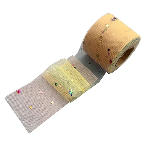 SEWACC Regenbogen Band mit Sternen Mond Pailletten für Kleidung Haarschmuck und Bastelprojekte Hellgelb für Kreative DIY Dekorationen SEWACC Regenbogen Band mit Sternen Mond Pailletten für Kleidung Haarschmuck und Bastelprojekte Hellgelb für Kreative DIY Dekorationen von SEWACC