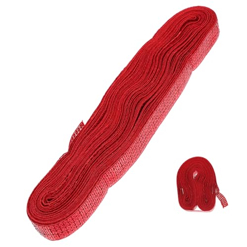 SEWACC Reihige Zuschneidbare Pailletten Borte Feines Kostümzubehör für Kleidung Taschen Hochzeitsdeko und DIY Bastelprojekte Rote Verzierungsborte von SEWACC