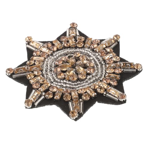 SEWACC Rhinestone Aufnäher für DIY Kleidung Schmuck Nähbarer Strass Patch für Kleider Schuhe Hüte Bastel Applikation für Handarbeit und Mode Dekoration Großer Stern von SEWACC