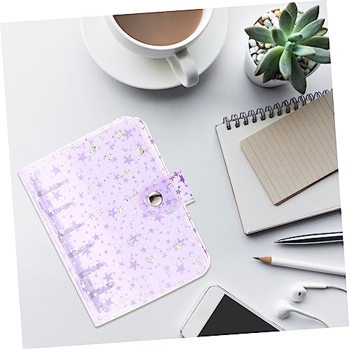 SEWACC Ringbuch Hülle Transparentes PP Material Schutzcover für Notizbuch und Scrapbook Langlebiger Praktischer Loseblatt Ordner für Büro und Studium Farbiger Regenbogenstil von SEWACC