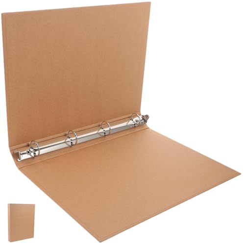 SEWACC Ringbuch Hülle aus Vintage Kraftpapier Leichtes Notizbuch mit Sicherem Ringmechanismus Vielseitige Binder Notebook Cover für Schule und Büro Praktische Dokumentenmappe SEWACC Ringbuch Hülle aus Vintage Kraftpapier Leichtes Notizbuch mit Sicherem Ringmechanismus Vielseitige Binder Notebook Cover für Schule und Büro Praktische Dokumentenmappe von SEWACC