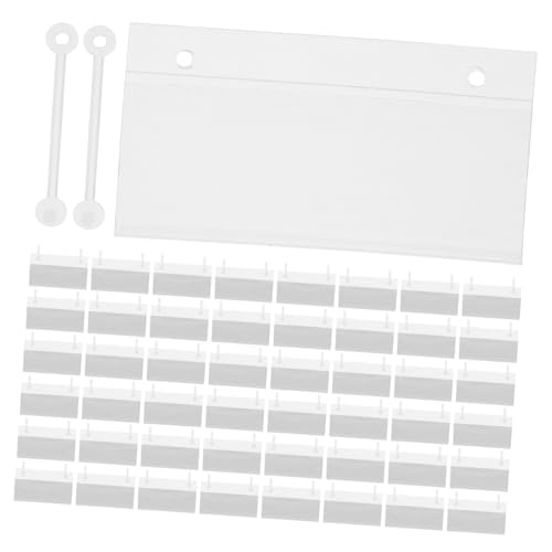 SEWACC Robuster Etikettenhalter mit Schnappverschluss Transparenter Preisschildhalter für Körbe Teiliges mit Aufhängetabs für Supermarkt Lager und Einzelhandel von SEWACC