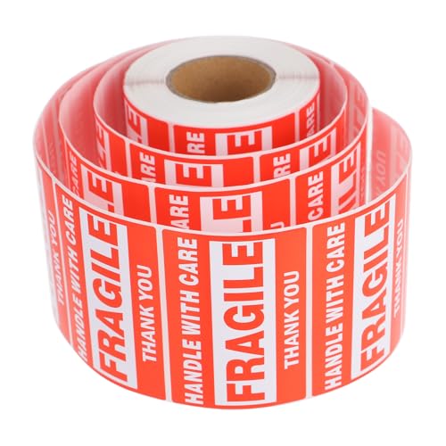 SEWACC Rote Fragile Warning Aufkleber Selbstklebend Stark Haftend Beschichtet für Versandverpackung Paketkennzeichnung Warnhinweis Handle With Care SEWACC Rote Fragile Warning Aufkleber Selbstklebend Stark Haftend Beschichtet für Versandverpackung Paketkennzeichnung Warnhinweis Handle With Care von SEWACC