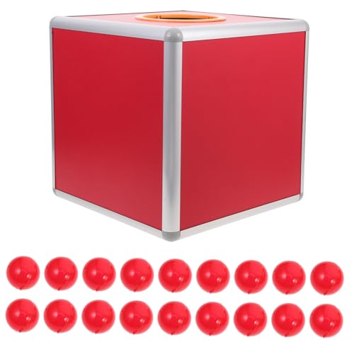 SEWACC Rote quadratische Spendenbox mit roten Bällen Multifunktionale Losbox für Wohltätigkeitsaktionen Jahresfeiern und Fundraising mit großem Fassungsvermögen und personalisierbarer von SEWACC
