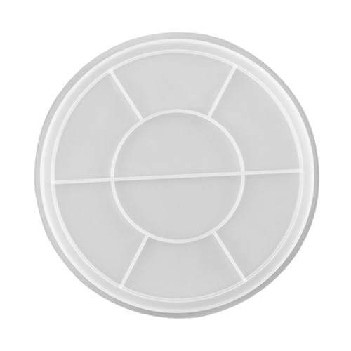 SEWACC Runde Silikonform für Epoxidharz Gießform Flexibles Transparentes Tablett mit Glatter Oberfläche Wiederverwendbar und Leicht zu Reinigen für DIY Aufbewahrungs und Obsttabletts von SEWACC