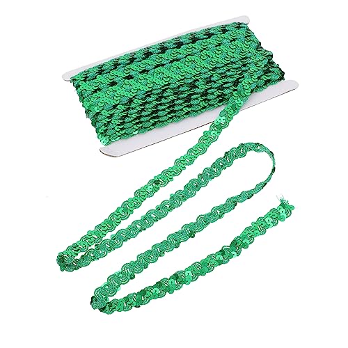 SEWACC S Förmige Paillettenborte Rolle Schimmerndes Verschleißfestes Nähzubehör für Kleidungs und Heimdeko für Diy Bastelarbeiten und Festtagsverzierungen Farbauswahl Blau von SEWACC