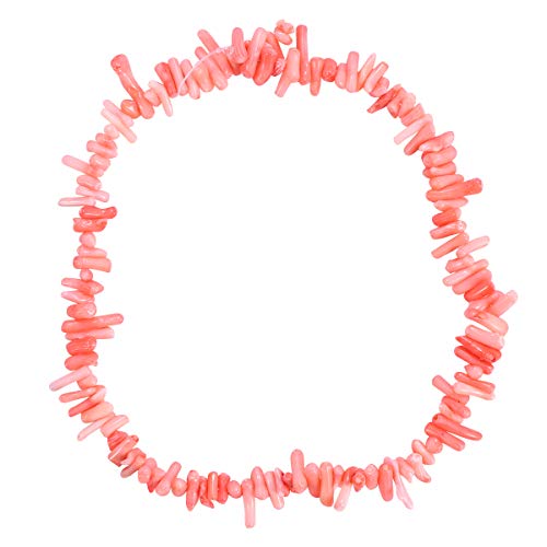 SEWACC Schmuckperlen 120pcs 40cm Unregelmäßige natürliche Korallenperlen Lose Abstandsperlen Passend für DIY Korallenperlen Armband Halskette Material (Pink) von SEWACC
