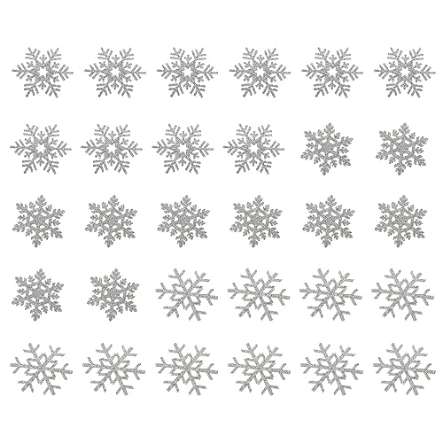 SEWACC 30st Schneeflocken-aufkleber Vintage-patches Eisen Auf Weihnachten Schneeflockenflecken in Gemischter Form Applikationen Zum Aufbügeln Zu Weihnachten Urlaub Hand Nähen Stoff Braut von SEWACC