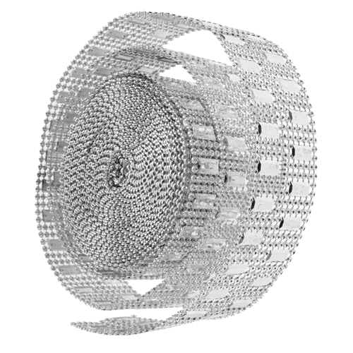 SEWACC Schneidbares Strassband Silber Doppelreihig Kristall Mesh Dekoratives Bastelband Für Hochzeit Party Kostüm Accessoires Geschenkverpackung SEWACC Schneidbares Strassband Silber Doppelreihig Kristall Mesh Dekoratives Bastelband Für Hochzeit Party Kostüm Accessoires Geschenkverpackung von SEWACC