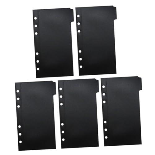 SEWACC Schwarze Binder Taschen Kunststoff Ordner Einstecktaschen mit Ohren Teiliges Lose Dokumenten Organizer für Büro und Schule von SEWACC