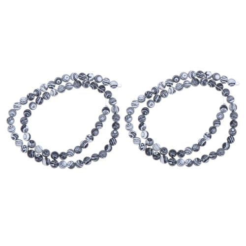 SEWACC Schwarze Weiße Malachit Perlen Stränge DIY Schmuckperlen für Armbänder Basteln Langlebig und Poliert für Designs von SEWACC