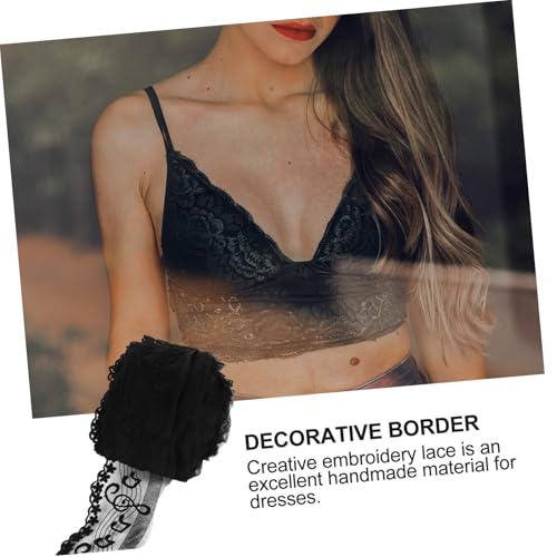 SEWACC Schwarze Yards Spitzenbordüre mit Blumenmuster Bestickte Baumwollspitze für DIY Kleidung Vorhänge Tischdecken und Dekorative Näharbeiten Vielseitiger Spitzenbesatz für SEWACC Schwarze Yards Spitzenbordüre mit Blumenmuster Bestickte Baumwollspitze für DIY Kleidung Vorhänge Tischdecken und Dekorative Näharbeiten Vielseitiger Spitzenbesatz für von SEWACC