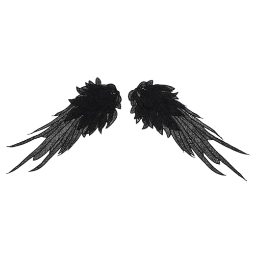 SEWACC Schwarzer Großer Engelsflügel Aufnäher Bestickte Kostüm Applikation Leichte Polyester Stickerei Party DIY Kleidung Zubehör SEWACC Schwarzer Großer Engelsflügel Aufnäher Bestickte Kostüm Applikation Leichte Polyester Stickerei Party DIY Kleidung Zubehör von SEWACC