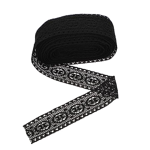 SEWACC Schwarzes Elastisches Spitzenband Dekorativer Spitzenstoff für DIY Kleidung Unterwäsche und Gardinen Strapazierfähiger Hochwertiger Spitzenbesatz für Vielseitige Handwerksprojekte von SEWACC