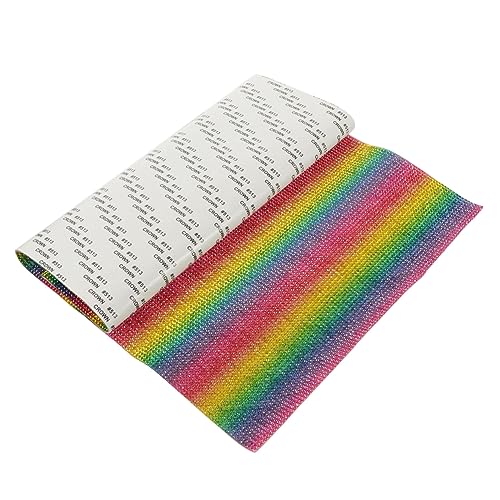 SEWACC Selbstklebende Farbige Strassstein Dekorfolie Glänzende DIY Aufkleber für Handy Auto Schuhe Basteln Regenbogenfarbener Glitzer SEWACC Selbstklebende Farbige Strassstein Dekorfolie Glänzende DIY Aufkleber für Handy Auto Schuhe Basteln Regenbogenfarbener Glitzer von SEWACC