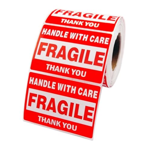 SEWACC Selbstklebende Fragile Aufkleber Handle With Care Warnetiketten für Zerbrechliche Verpackung Kartons Umzugsetiketten Gepäck Versand SEWACC Selbstklebende Fragile Aufkleber Handle With Care Warnetiketten für Zerbrechliche Verpackung Kartons Umzugsetiketten Gepäck Versand von SEWACC