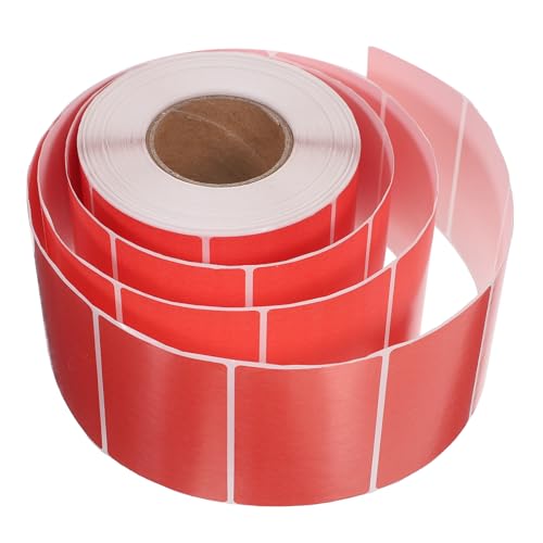SEWACC Selbstklebende Thermodrucker Etiketten Rot Blanko Aufkleber Wasserfest Ölresistent für Büro Küche Milchtee Shop Beschriftbar ohne Farbband SEWACC Selbstklebende Thermodrucker Etiketten Rot Blanko Aufkleber Wasserfest Ölresistent für Büro Küche Milchtee Shop Beschriftbar ohne Farbband von SEWACC