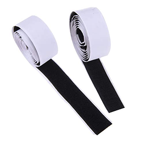 SEWACC Selbstklebendes Klettband Schwarz Doppelseitiges Strapazierfähiges Nylon Klettverschlussband Flexibel Vielseitig Einsetzbar für Kabelbefestigung Industrie Möbel und Elektronik von SEWACC