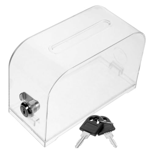 SEWACC Sicheres Acrylgehäuse Transparente Vorschlagsbox mit Schloss für Profis für Meetings und Messen von SEWACC