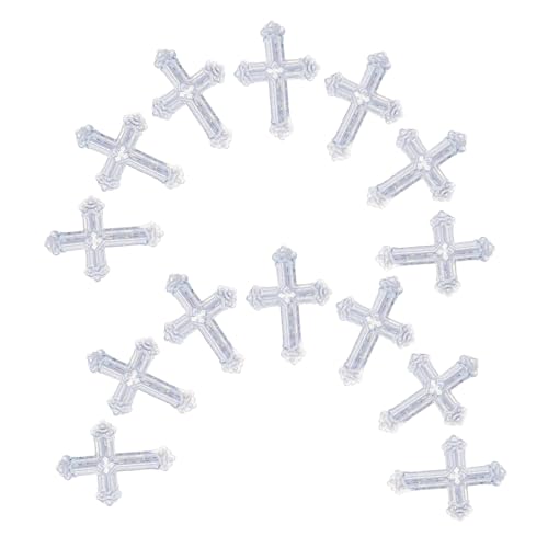 SEWACC Silber Kreuz Tischkonfetti Glitzernde Dekoration für Taufe Kommunion Geburtstag Hochzeit und Weihnachtsfeier Vielseitiges Party-streudekor aus Langlebigem Kunststoff von SEWACC