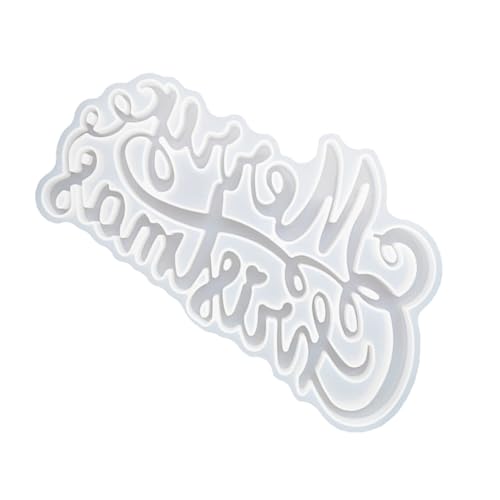 SEWACC Silikon Weihnachtsbuchstaben Formen Diy Crystal Epoxy Gießform für Dekoration Fadeless Wiederverwendbar und Leicht zu Reinigen für Weihnachtsschmuck von SEWACC