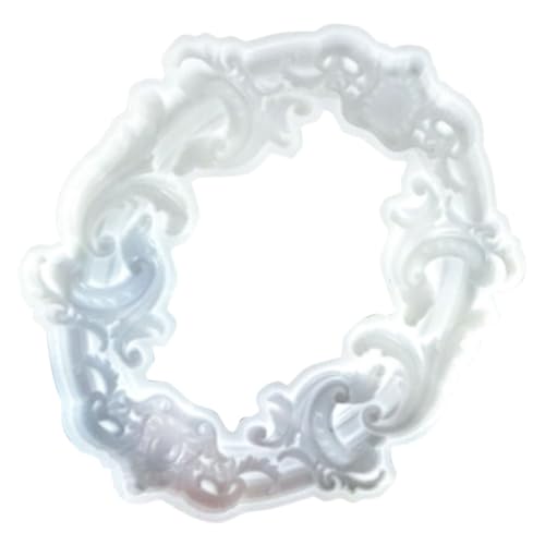 SEWACC Silikonform Bilderrahmen Gießform Blumenkranz Foto Rahmen Diy Resin Harz Silikonform für Kreative Bastelarbeiten Flexibel Langlebig Kompatibel mit Epoxidharz Acrylfarbe Seife von SEWACC