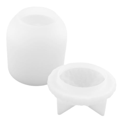 SEWACC Silikonform für DIY Epoxidharz Aufbewahrungsglas mit Deckel Vielseitige Candy Storage Jar Form Langlebiges Lebensmittelechtes Silikon für Bastelprojekte und Partydekoration von SEWACC