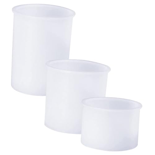 SEWACC Silikonformen für Kerzenhalter Zylindrische Gießformen aus Lebensmittelechtem Silikon für Harzkunst DIY Duftkerzen Teelichthalter Resin Casting Zubehör für Kreative Wohnkultur von SEWACC