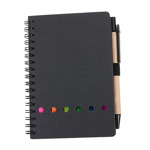 SEWACC Spiralnotizbuch mit Haftenden Notizzetteln und Stift Kreatives Pu notizbuch für Büro und Schule Planer und Memo Pad Vielseitig Einsetzbar für Organisation und Planung von SEWACC