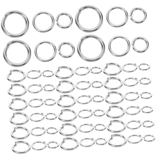 SEWACC Sprungringe Offene Metallringe Schmuckverbinder für DIY Schmuckherstellung Halsketten Armbänder Ohrringe Schlüsselanhänger Zubehör Langlebig und Farbbeständig von SEWACC