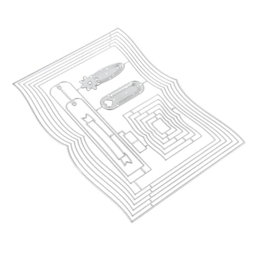 SEWACC Stabile Cutting Dies aus Carbonstahl für DIY Scrapbooking Buchrahmen Praktische Stanzformen zum Basteln von Papierdekorationen und Geschenkideen Rostfrei und Langlebig von SEWACC