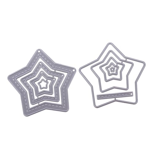 SEWACC Stanzschablone Stern DIY Sterne Layering Stencil für Papierkarten Scrapbooking Prägeschablone Robust Vielseitig für Bastelprojekte von SEWACC