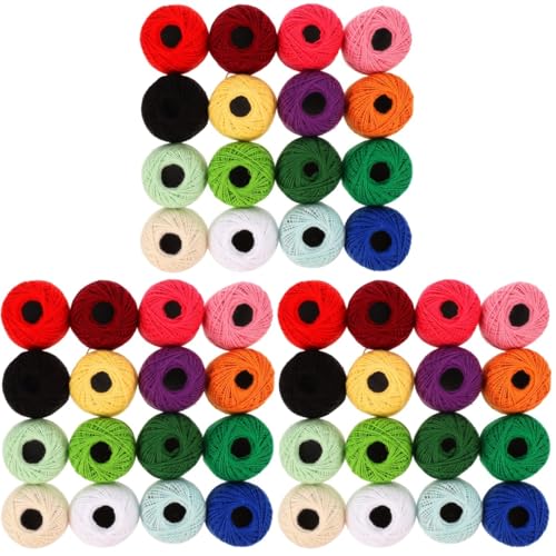 SEWACC Stickgarn in Regenbogenfarben, Kreuzstich, buntes Baumwollgarn, Armband, Stickgarn, sortiert, Nähmaterial für Handnäharbeiten, Bastelprojekte, Anfänger, Kunstliebhaber, 48 Rollen von SEWACC