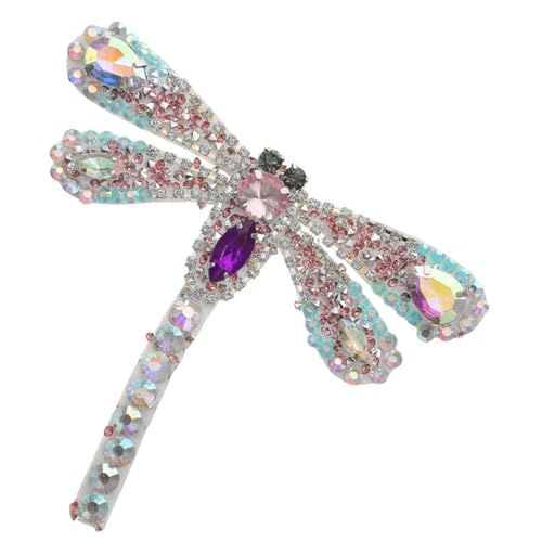 SEWACC Strass Bügelbild Patch Libelle DIY Applikation für Kleidung Hut Hochzeit Reparatur und Dekoration Vielseitig für Handarbeit und Modeaccessoires von SEWACC