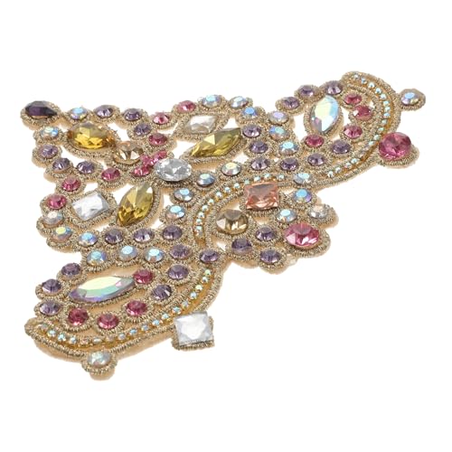 SEWACC Strass Bügelbild Patch Schuhblume Glänzend Applikation zum Aufbügeln Textilkleber für Kleidung DIY Reparatur Schuhe Taschen Hüte von SEWACC