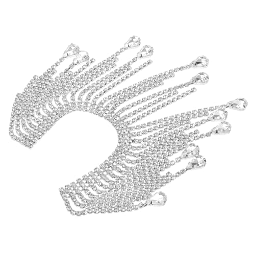 SEWACC Strass Quasten Kette Schmuckband Weiße Silberbeschichtung Vielseitiges DIY Bastelzubehör für Kleidung Hüte Taschen Hochwertige Quaste mit Glitzernden Strasssteinen Einfach zu SEWACC Strass Quasten Kette Schmuckband Weiße Silberbeschichtung Vielseitiges DIY Bastelzubehör für Kleidung Hüte Taschen Hochwertige Quaste mit Glitzernden Strasssteinen Einfach zu von SEWACC