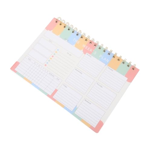 SEWACC Tear Off Memo Tabs Wochenplaner Notizblock PP Spiralbindung Undatiert Dickes Papier Praktisch für Schüler und Büro zur Täglichen und Aufgabenplanung SEWACC Tear Off Memo Tabs Wochenplaner Notizblock PP Spiralbindung Undatiert Dickes Papier Praktisch für Schüler und Büro zur Täglichen und Aufgabenplanung von SEWACC