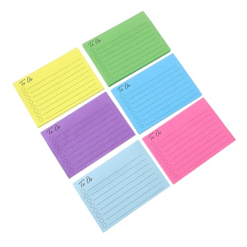 SEWACC Teiliges Abreißbarer Bunter Memo Sticker Tragbare Haftnotizen mit Starker Klebkraft Praktische Schreibzettel für Büro Studium und Zuhause Vielseitige Notizblöcke in Sechs Farben von SEWACC