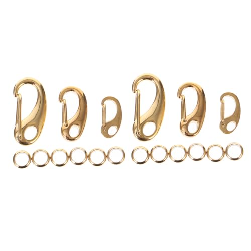SEWACC Teiliges Edelstahl Lobster Karabiner Verschluss DIY Schmuckverbinder Schlüsselanhänger Verschluss für Armbänder Halsketten und Schlüsselringe Goldfarbig Langlebig und Einfach zu von SEWACC